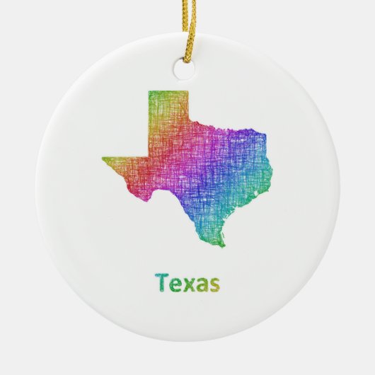 Texas Keramisch Ornament (Voorkant)