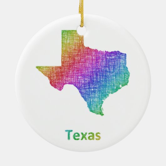 Texas Keramisch Ornament (Achterkant)