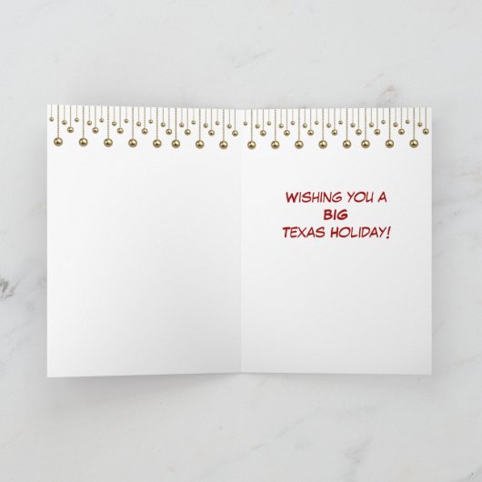 Texas kerst Cowboy Boot Feestdagen Kaart (Binnen)