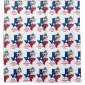 Texas kerst met cowboy Snowman Merry kerst Douchegordijn (Voorkant)