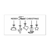 Texas Kerst Ornamenten Rubberstempel (Afrduk)