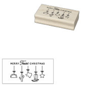Texas Kerst Ornamenten Rubberstempel (Gestempeld)