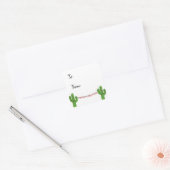 Texas kerstcadeaulabels vierkante sticker (Envelop)