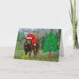 Texas kerstkaart feestdagen kaart