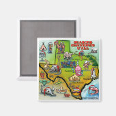 TEXAS-kerstkaart Magneet (Voorkant / Achterkant)