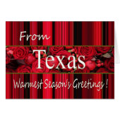 Texas kerstKaart, staatsspecifiek (Voorkant Horizontaal)