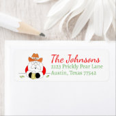 Texas Kerstman Etiket (Insitu)
