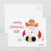Texas Kerstman Kerstkaart Feestdagenkaart (Voorkant / Achterkant)