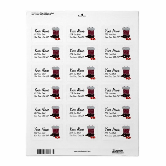 Texas Kerstmis Etiket (Full Sheet)