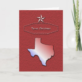 Texas Kerstmis Feestdagen Kaart