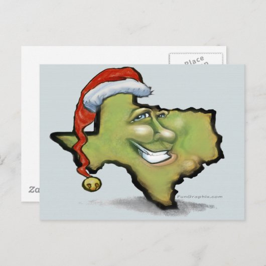 Texas Kerstmis Feestdagenkaart (Voorkant / Achterkant)