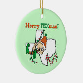 Texas Kerstmis Keramisch Ornament (Rechts)