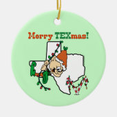 Texas Kerstmis Keramisch Ornament (Voorkant)