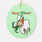 Texas Kerstmis Keramisch Ornament (Links)