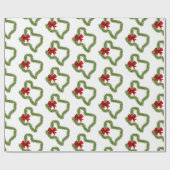 Texas Kerstmis met Red Bow Cadeaupapier (Vlak)