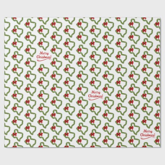 Texas Kerstmis met Red Bow Cadeaupapier (Vlak)