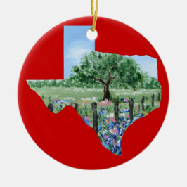 Texas Kerstversiering Keramisch Ornament