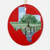 Texas Kerstversiering Keramisch Ornament (Links)