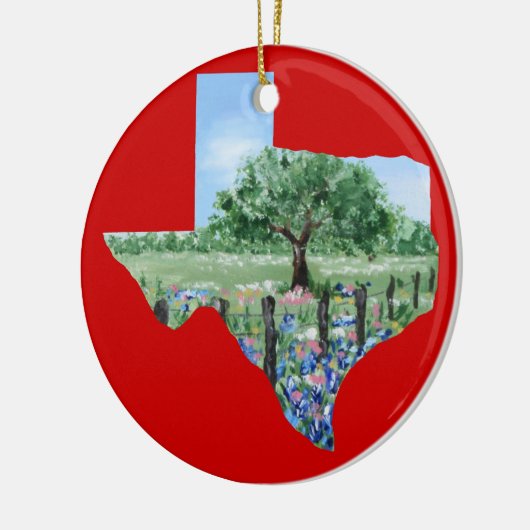 Texas Kerstversiering Keramisch Ornament (Links)