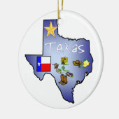 Texas Kerstversiering Keramisch Ornament (Links)