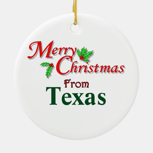 Texas Kerstversiering Keramisch Ornament (Achterkant)