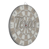 Texas Khaki en witte bewerkbare tekst Dartbord (Voorkant Links)