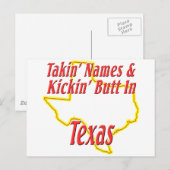 Texas - Kickin' Butt Briefkaart (Voorkant / Achterkant)