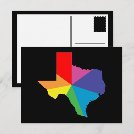 texas kleur burst briefkaart (Voorkant / Achterkant)