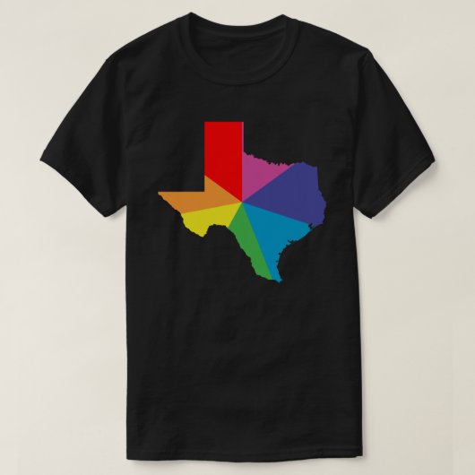 texas kleur burst t-shirt (Design voorkant)