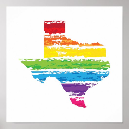 texas kleur strepen poster (Voorkant)