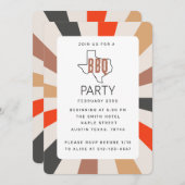 Texas Kleurrijke BBQ Party Kaart (Voorkant / Achterkant)