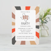 Texas Kleurrijke BBQ Party Kaart (Staand voorkant)