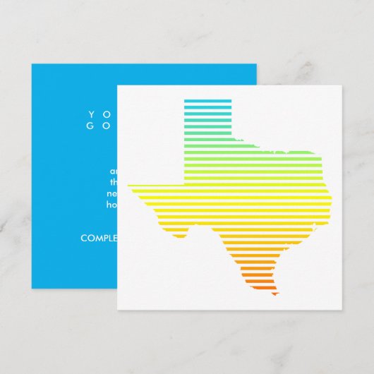 texas koele fade kaart (Voorkant / Achterkant)