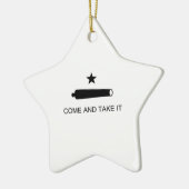 Texas, kom en neem het keramisch ornament (Links)