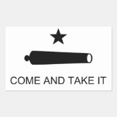 Texas, kom mee. rechthoekige sticker (Voorkant)