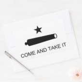 Texas, kom mee. rechthoekige sticker (Envelop)