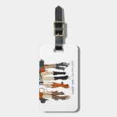 Texas Ladies Mode Cowboy Boots Petten Oranje naam Bagagelabel (Voorkant verticaal)