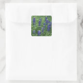 Texas, Lake Buchanan. Texas Bluebonnet en Wild Vierkante Sticker (Tas)