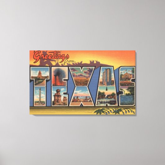 Texas (Land van de Moderne Pioneer) Canvas Afdruk (Voorkant)