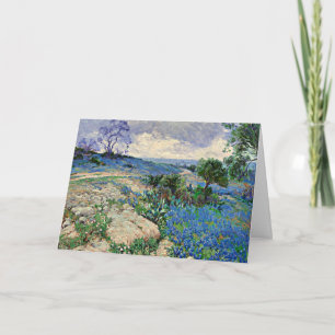 Texas Landschap met Bluebonnets, fijne kunst Kaart