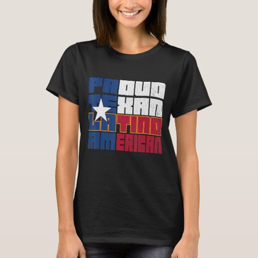 texas latino hispanic monumentum retro t-shirt (Voorkant)