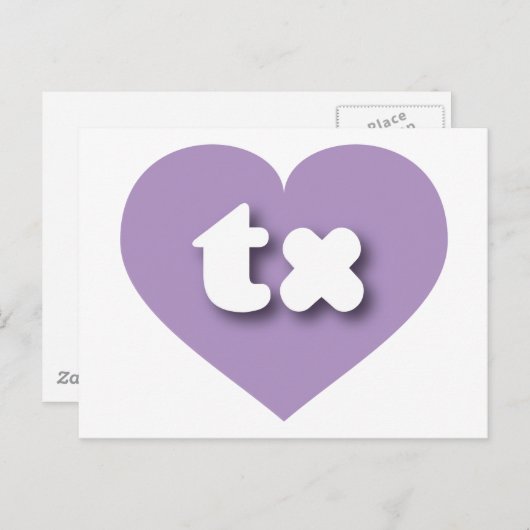 Texas lavender hart - Ik hou van tx Briefkaart (Voorkant / Achterkant)