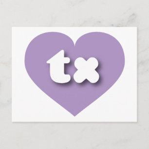Texas lavender hart - Ik hou van tx Briefkaart