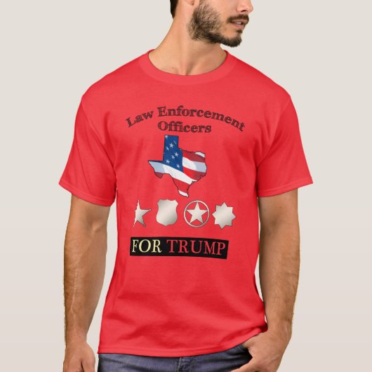 Texas Law Enforcement Officers for Trump T-shirt (Voorkant)
