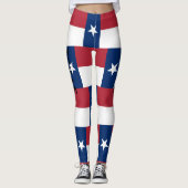 TEXAS Leggings Red White Blue met Yoga Pants (Voorkant)