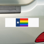 Texas LGBT Gay Pride Rainbow Flag Bumpersticker (Op auto)