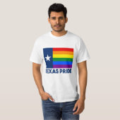 Texas LGBT Gay Pride Rainbow Flag T-shirt (Voorkant volledig)