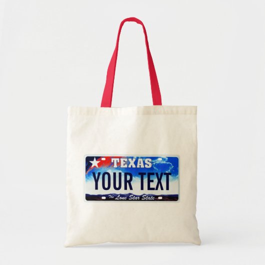 Texas licence bord canvas tas (Voorkant)