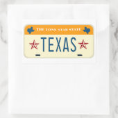 Texas Licence Bord, de eenzame sterrenstaat Rechthoekige Sticker (Tas)