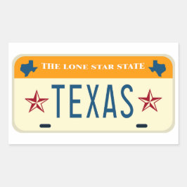Texas Licence Bord, de eenzame sterrenstaat Rechthoekige Sticker